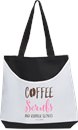 Scoop Tote in Coffee and Scrubs